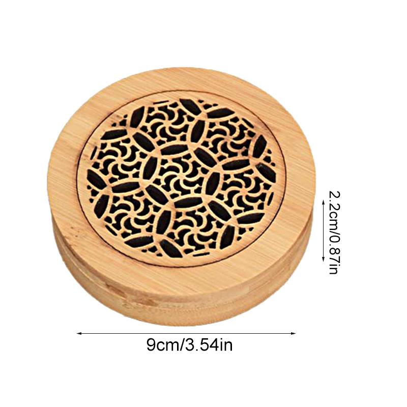 1PC Round Meditation Wood Censer Home Decor Hollow Out Study Room Accessory Aromatherapy Box Yoga Multiple Options Available