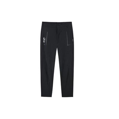 Woven Straight Leg Sports Pants Men Bottoms Black 952217503-3