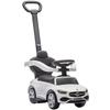 Auto Giocattolo 2 in 1 per Bambini con Spinta Mercedes-Benz Classe C, Camminatore con Licenza, a Pedali sul Pavimento con Maniglia Rimovibile, Bianco