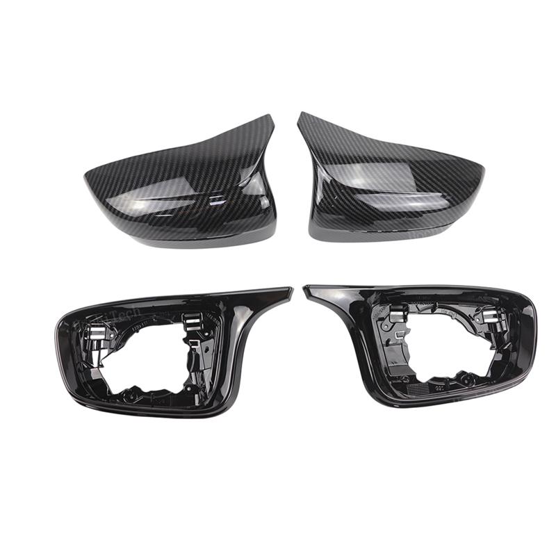 4pcs Carbon Fiber Exterior Side Rearview Mirror Cover Trim For BMW 3 4 5 7 8er G20 G21 G28 G11 G12 G14 G15 G16 G30 G31 G38 G22