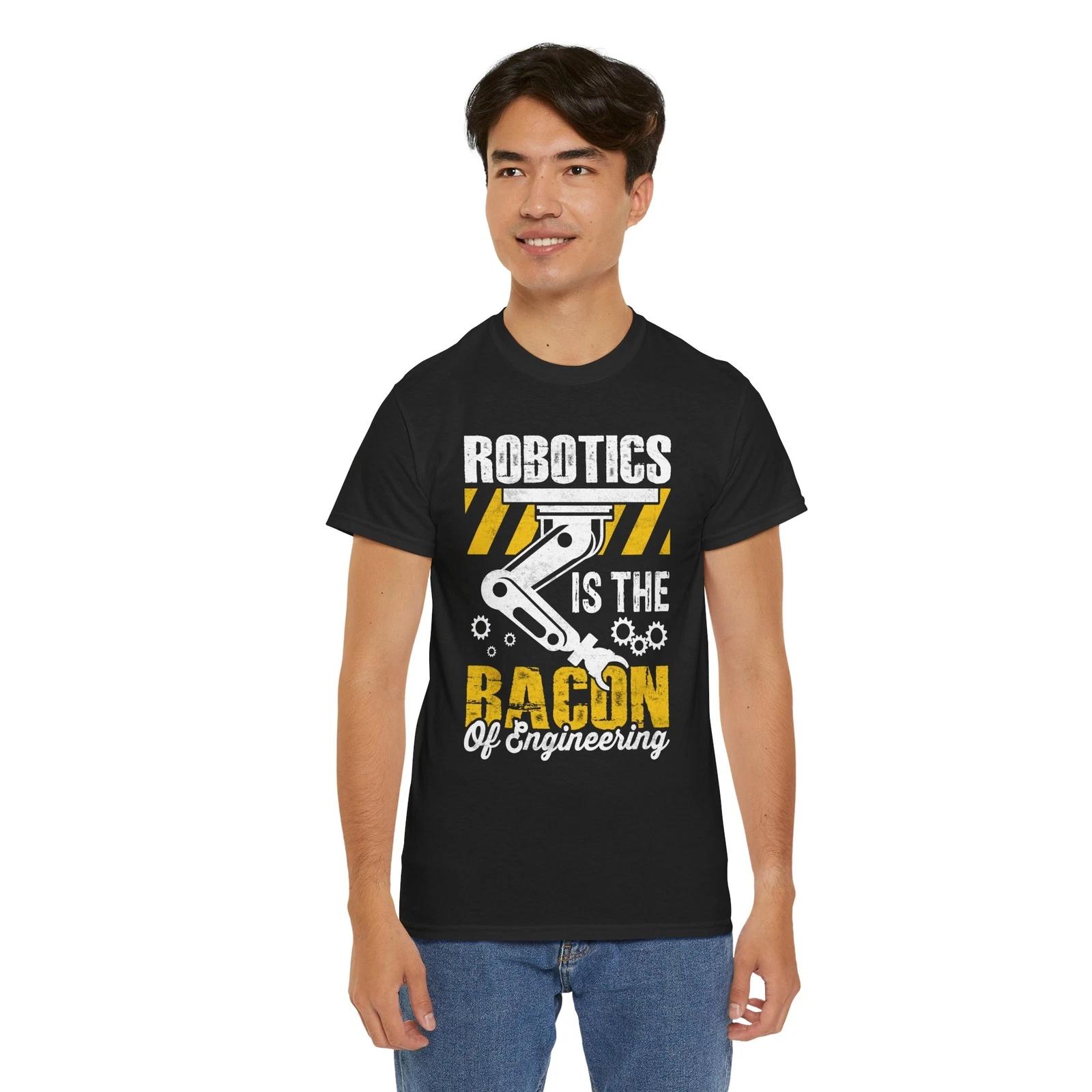 Neon Robot T-Shirt | Futuristic Sci-Fi Cyber Tee | AI Mecha Techwear Outfit M
