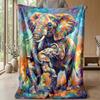 Mechanical Elephants and Butterflies Theme blanket Lightweight Warm Flannel Blanket Decorative Throw Blanket for Home Decoration