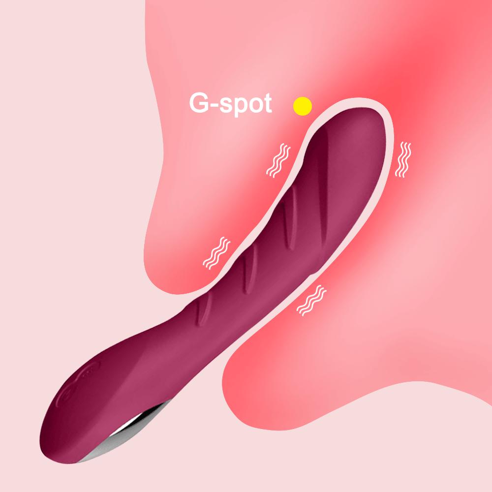 POMFW Dildo Vibrator 12 rychlostí Žena masturbátor G bod Sexuální hračky pro dospělé Anální zástrčka Silikonová USB nabíjení