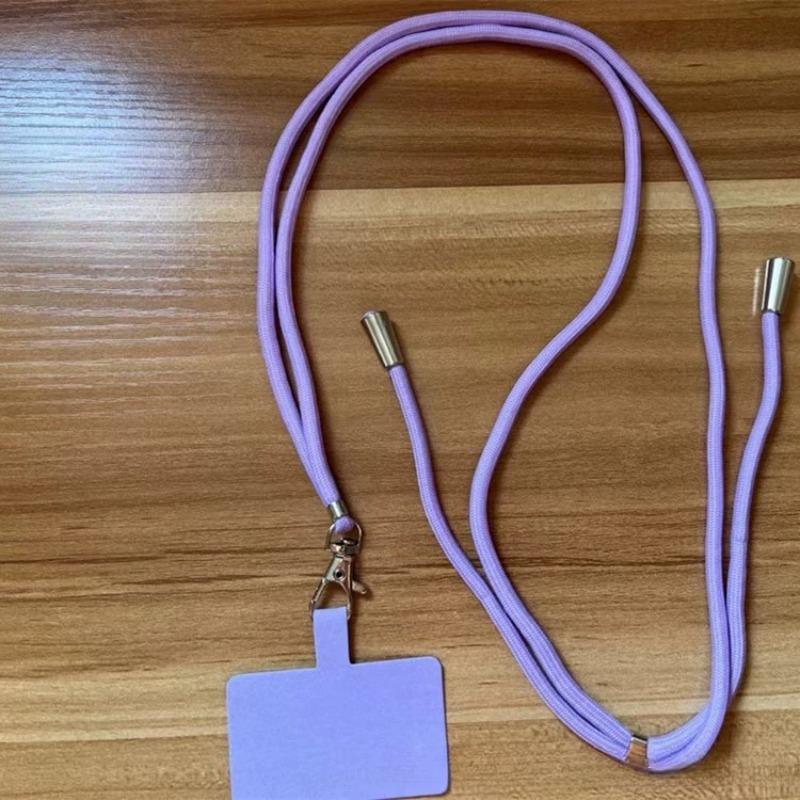 Adjustable Cellphone Lanyard Nylon Solid Color Mobile Phone Hanging Rope Crossbody Neck Rope Phone Anti-Lost Sling Belt