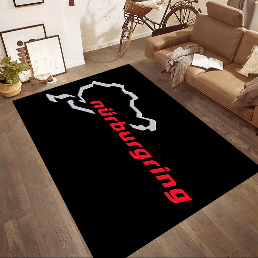 Nürburgring Rennstrecke Quadratische Teppiche sind eine großartige Wahl für Wohnzimmer, Schlafzimmer, Heimdekoration und als Geschenke.