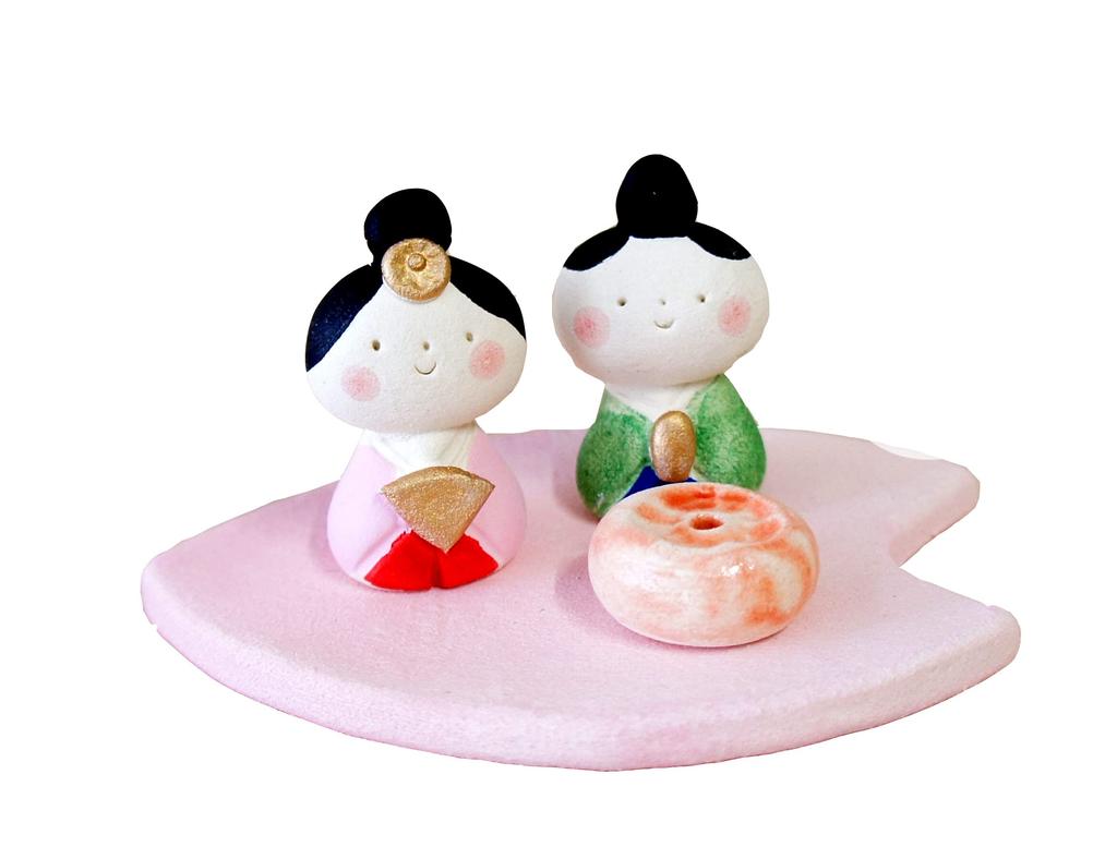 Craftmanhouse Hina Doll Incense Holder for Day Girls'