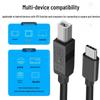 Type-C to Square Port USB 2.0 Printer Cable for High-Speed Mobile Phone and Computer Connections