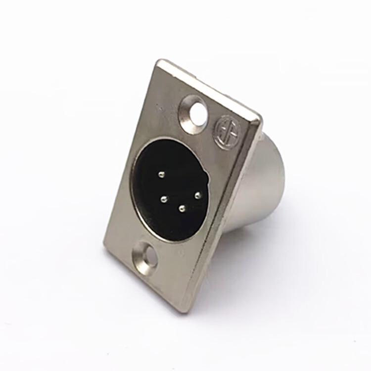 3-Core, 4-Core, 5-Core XLR Metal Panel Mount Socket: Male & Female Audio Connectors