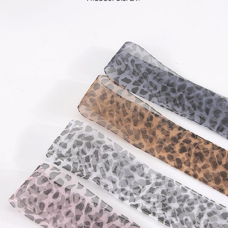 1 Pair Leopard Print Sheer Gauze Shoe Laces for Women Casual Shoes Sneakers 4CM Width Decorative Shoelaces Shoestrings
