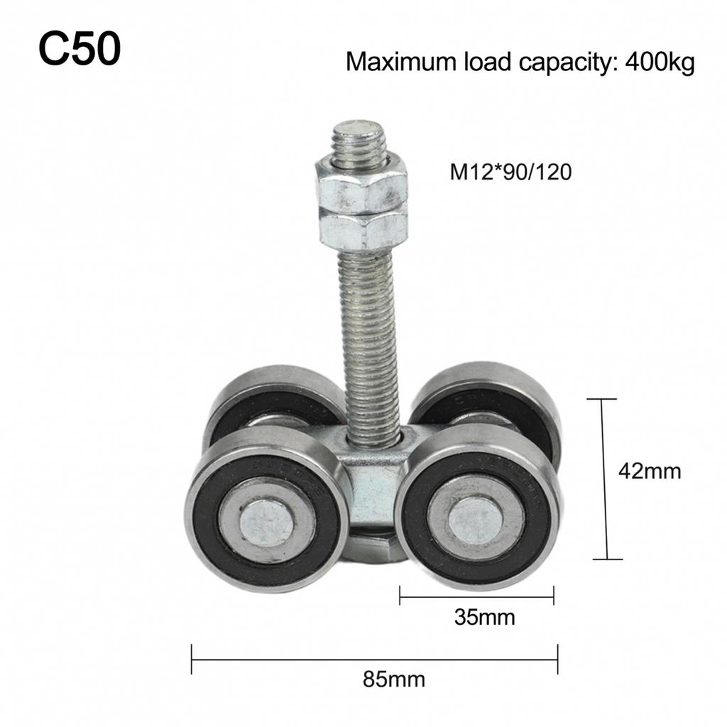 Galvanized Steel Construction 4-Wheel Trolley Rust Resistant Finish