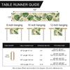 Seliem Summer Palm Leaves Tropical Greenery Table Runner, Monstera Home Kitchen Dining Plant Decor, Spring Seasonal Decorations Indoor Outdoor Hawaii