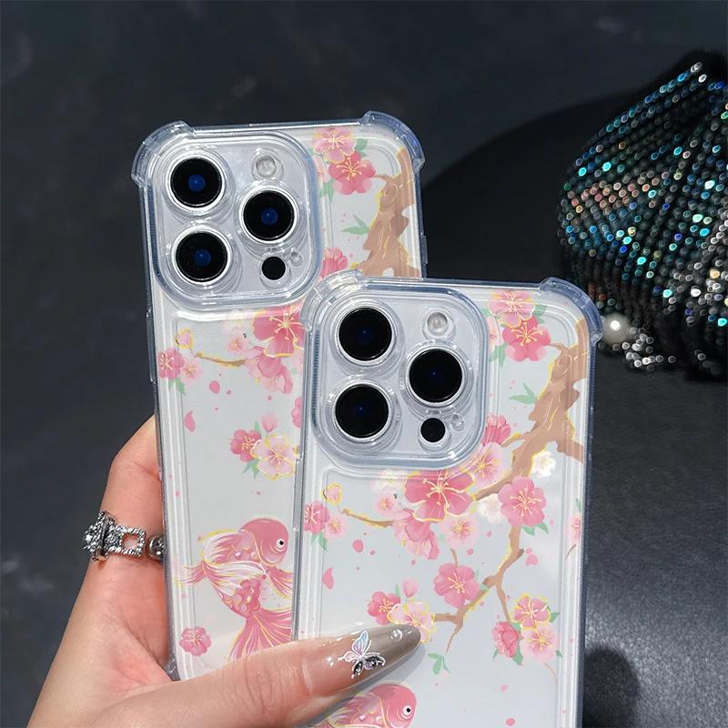 Lotus Flower Phone Case For Xiaomi POCO X7 F7 X5 X3 X4 NFC M3 M4 Pro F4 Mi 15 Ultra 15T Pro 12T 13T Shockproof Transparent Cover