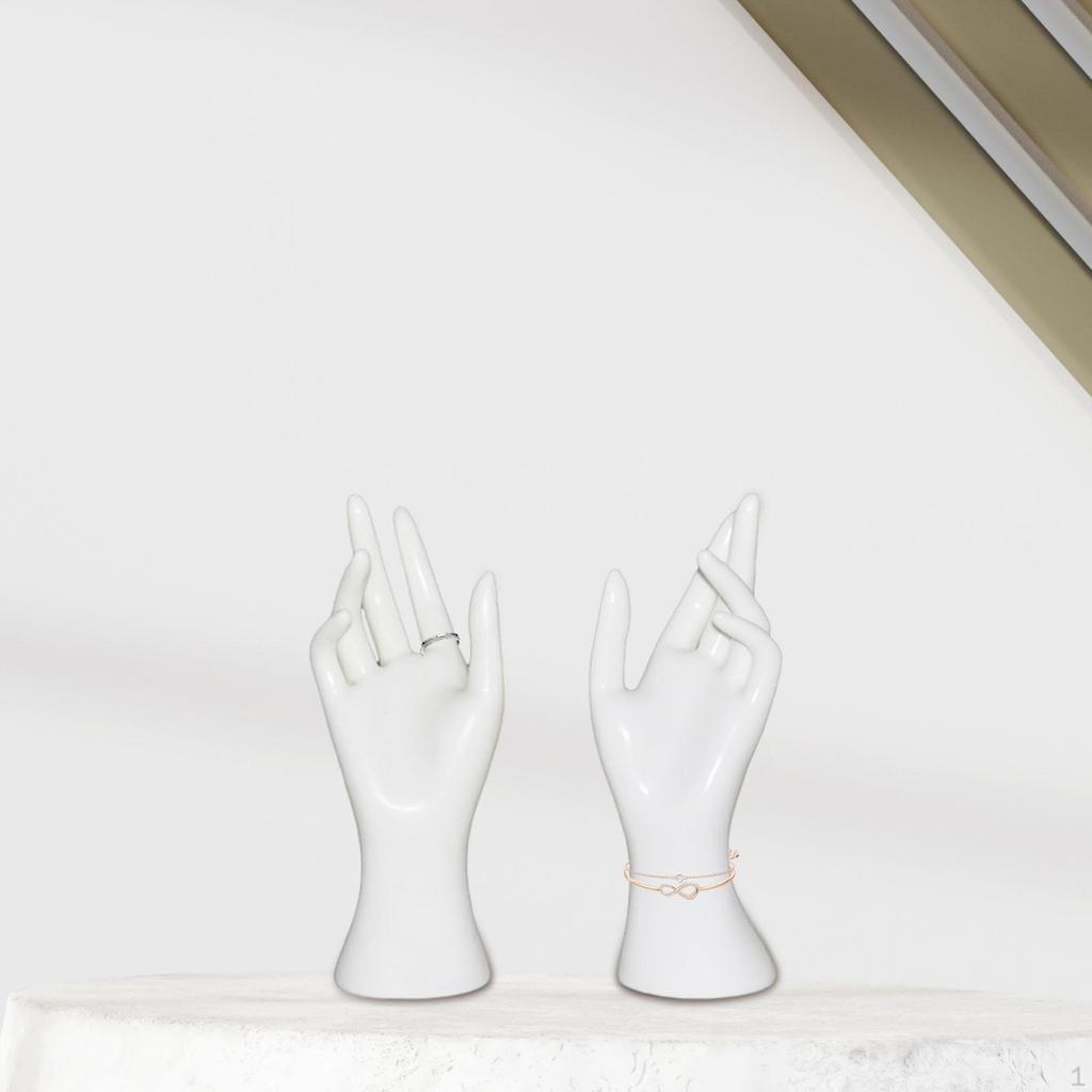 1 Pair Female Mannequin Bracelet Bangle Bangs Display Desktop Jewelry Holder for Dresser Retail