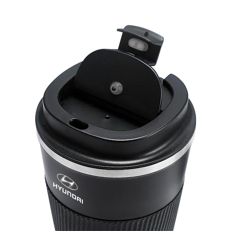 500ml Zanglamaydigan Po'latdan Yasalgan Kofe Tumbleri Termos Krujka Portativ Sayohat Termosi Hyundai Mistra Lafesta Elantra Accent IX35 I20 I30 Azera Sonata uchun