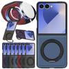 Wireless Charging Kevlar Pattern Phone Cover for Samsung Galaxy Z Flip 8 7 FE 6 5 4 3 Flip8 Flip7 Flip6 Ring Stand Phone Case