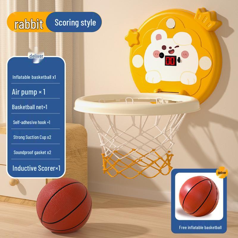 Foldable Indoor Basketball Hoop Toy for Kids - Scoring and Storage