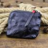 Unisex Leder Münzbeutel Vintage Handgemacht Mehrfarbig Reißverschluss Geldbörse Kartenhalter Schlüsselkartenhalter Tasche für Damen & Herren