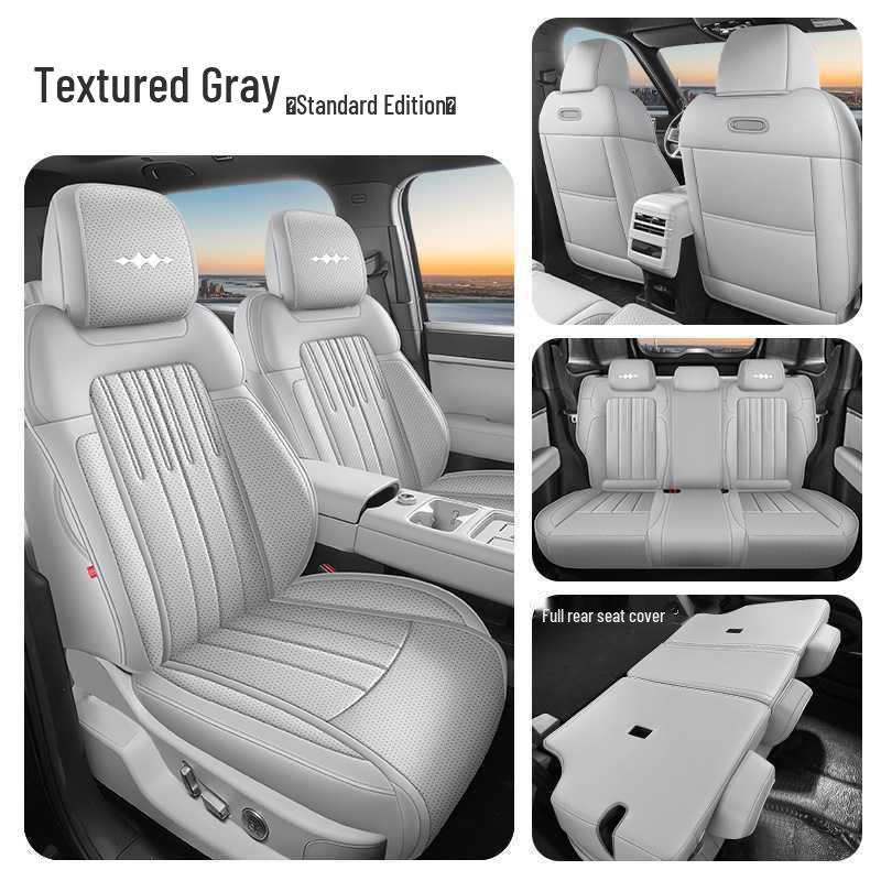 Titanium 7 Perforated Leather Car Seat Covers 2025 - Max Version for 200KM Two-Wheel Drive, Breathable & Full Coverage