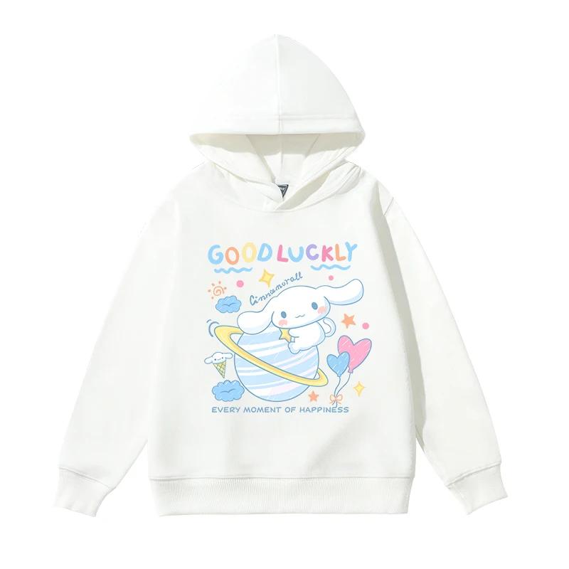 

Children s Autumn/Winter Cinnamoroll Girls Hooded Sweatshirt Large Children s Long Sleeve Hoodie Top School Style Hoodie 110