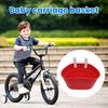 Children Bike Basket Bicycle Scooter Large Capacity Bright Color Smooth Edge Strong Load-bearing Cycling Simple Installation Kids Storage Container