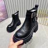 Platform Women Ankle Flats Fashion Winter Sport Designer New Chelsea Boots Casual Leather Mujer De Botas