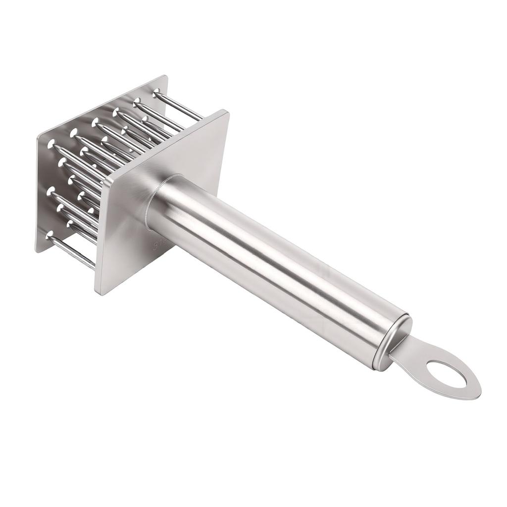 Stainless Steel Meat Tenderizer Meat Tenderizer Tool with Guard Plate Fast Tenderizing Preserves Shape for Steak Pork Chicken 28 Needle