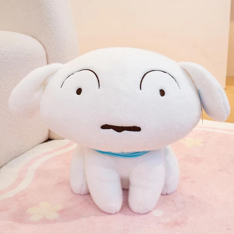 With Tag Sitting Nohara Shiro Plushies Cartoon Crayon Shin-chan White Dog Plush Toy Cuddly Puppy Doll Xmas Gifts Girl