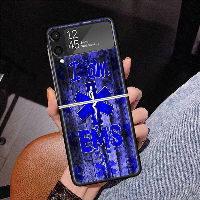 EMT EMS Medical Rescue Phone Case For Samsung Z Flip 7 6 5 4 3 Galaxy ZFlip7 ZFlip6 ZFlip5 ZFlip4 ZFlip3 5G Print Cover