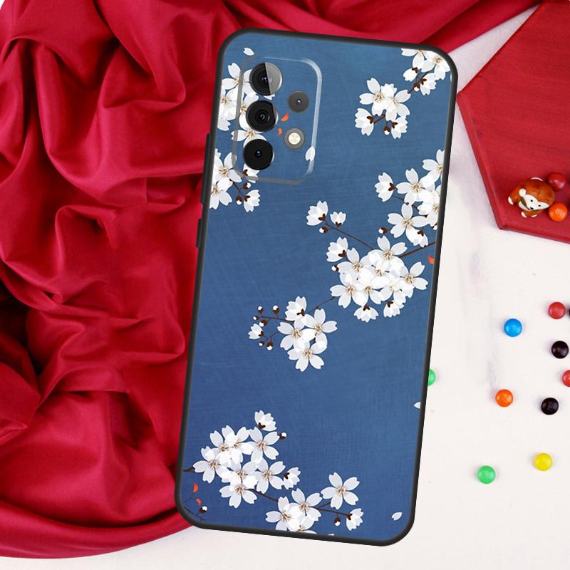 Cherry Blossom Floral For Samsung Galaxy A15 A55 A53 A33 A35 A22 A32 A52 A54 A34 A14 A56 A36 A26 A16 A05 A06 Case