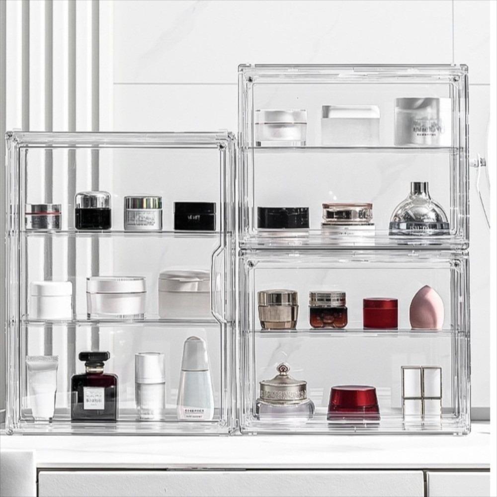 Acrylic Transparent Display Box Magnetic Clear Model Storage Box Stackable Wall-Mounted Cosmetic Organizer Rack for Bags