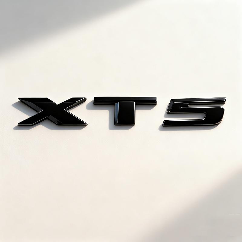 Cadillac XT5 Emblem Cover Premium ABS Material Front Rear Logo Overlay OEM Style Replacement Trunk Badge Car Accessories