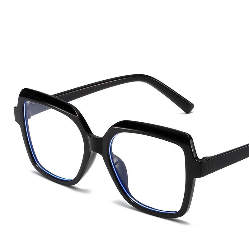 

Неполяризованные большие квадратные очки с защитой от синего света, новые винтажные многоцветные оправы для женщин, модные дизайнерские очки чёрный
