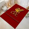 Golden Bird Emblem on Red Background Rug – Non-slip rug suitable for living room and bedroom sofas.