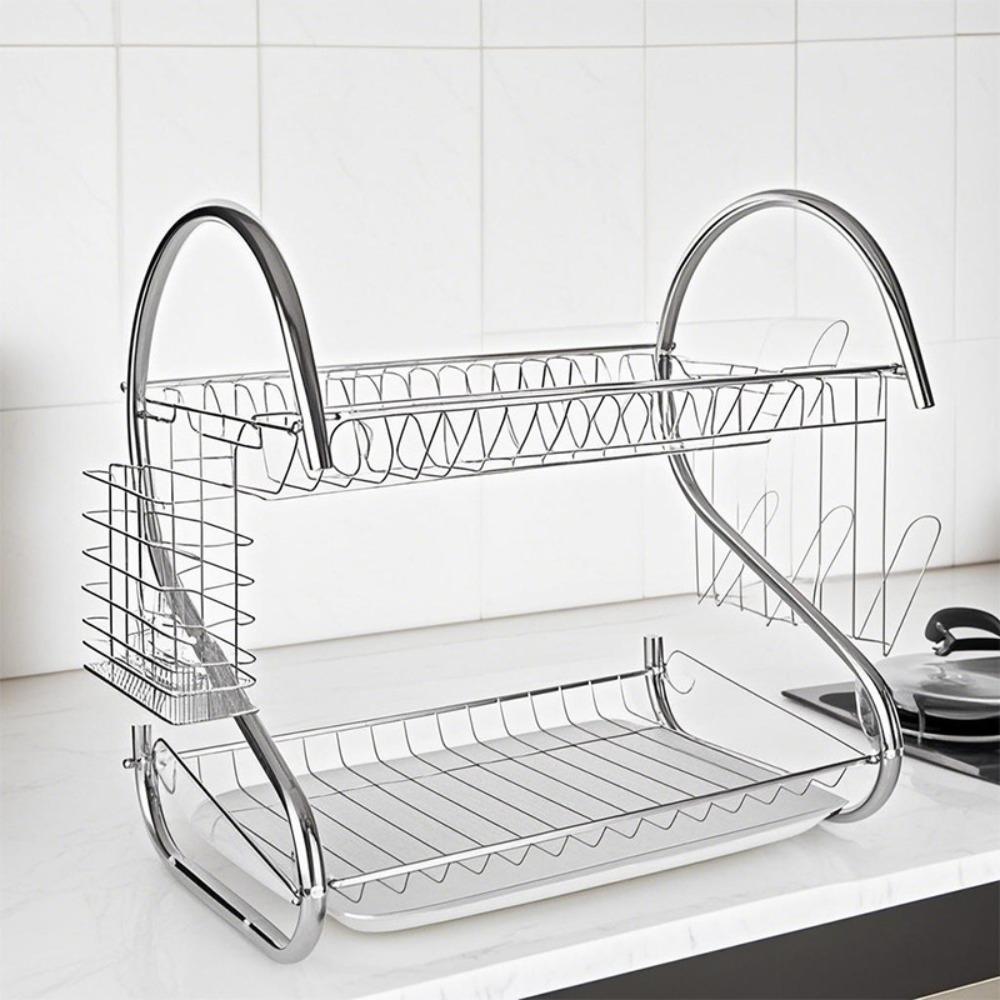 Space-saving Dish Drying Rack Stable Tableware Holder Shelf Practical Cup Drainer  Chopsticks