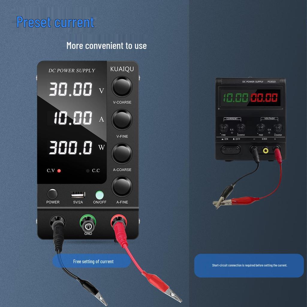 Precision Adjustable DC Power Supply SPS-C3010, 30V 10A, 24V Compatible