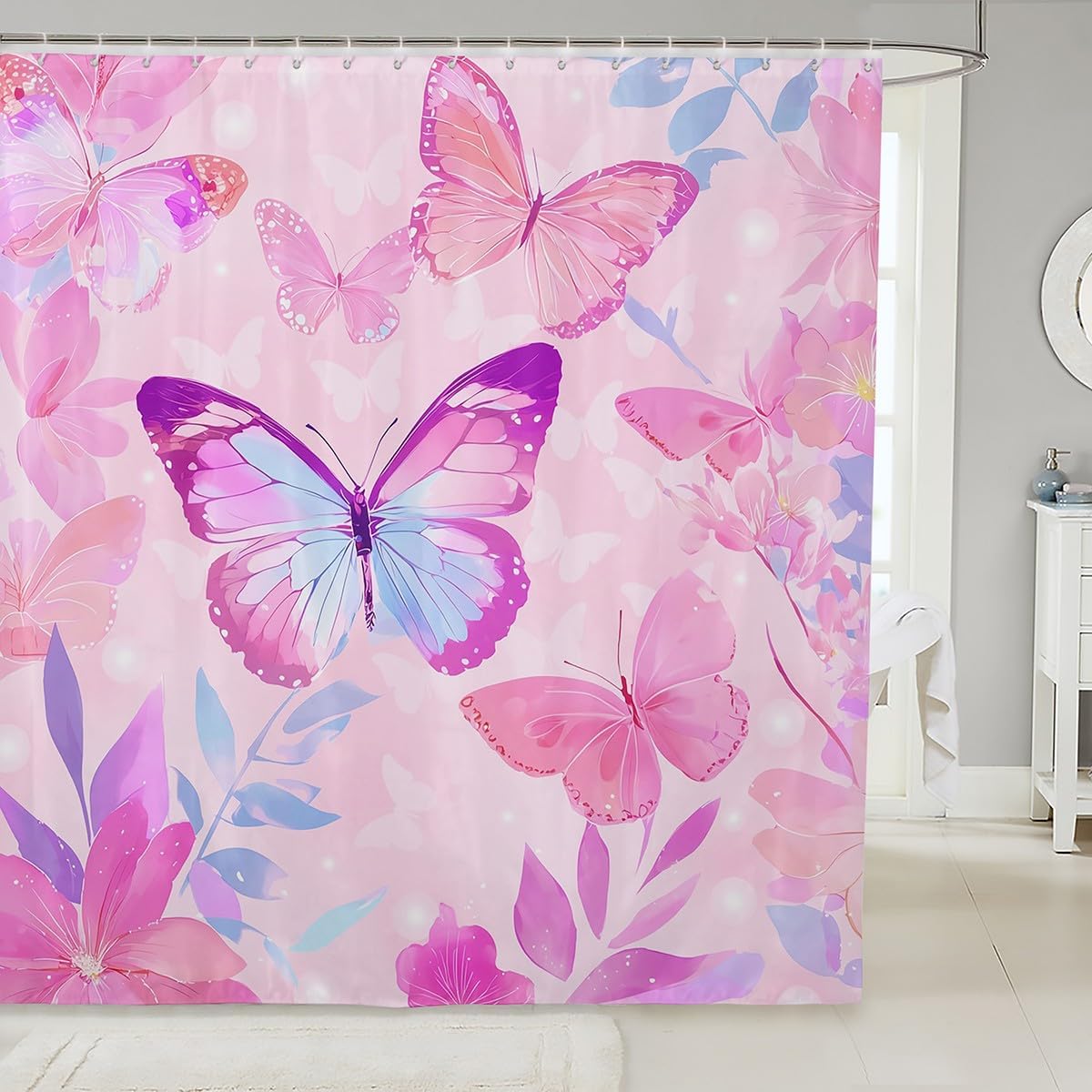 

Outer Space Shower Curtain Rocket Bathroom Shower Curtain Sets | Astronaut Mysterious Waterproof Bathroom Curtains Celestial W60H190(CM)-1 Pcs