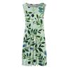 Women's Casual Fashion Floral Print Round Neck Sleeveless Midi Dress