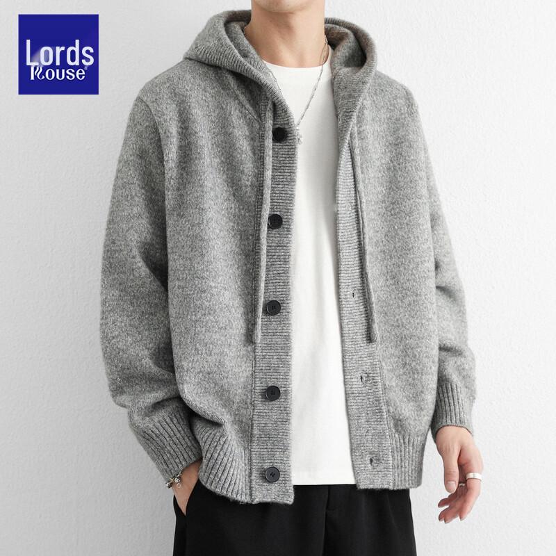 Cardigan lavorato a maglia con zip oversize stile americano da uomo Loz