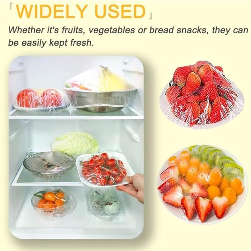 51Pcs Reusable Elastic Food Covers - Durable, Food-Grade Plastic Material, Tear-Resistant And Stretchable, Dustproof And Leak-Proof To Keep Food