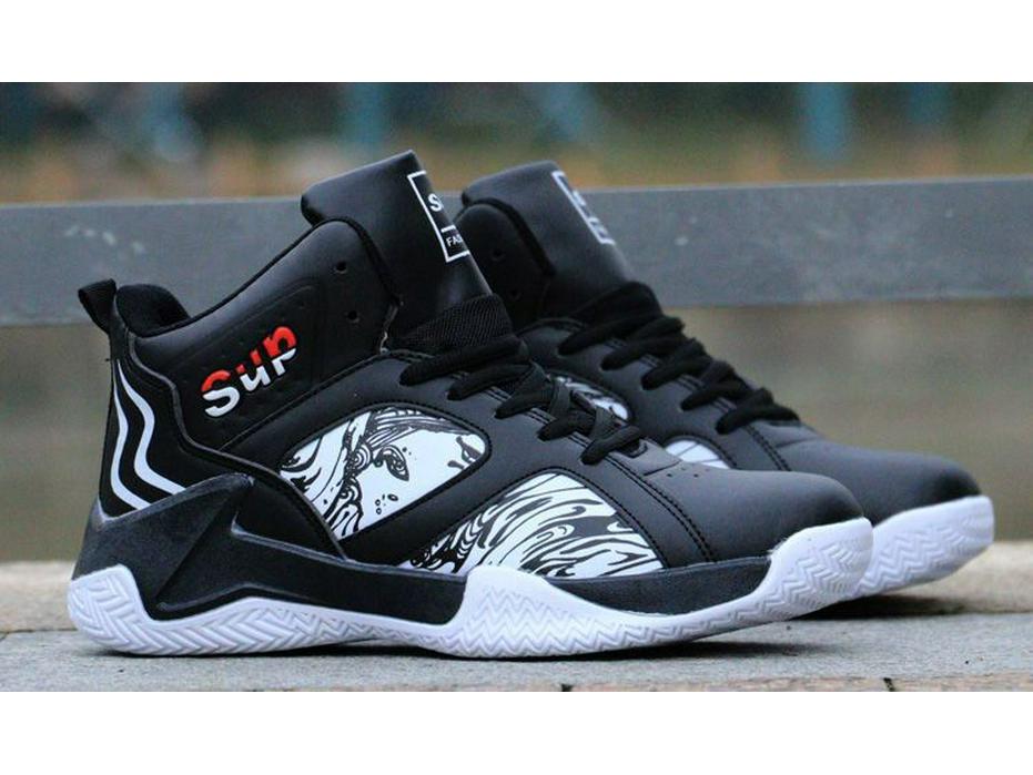 Adidași de alergare bărbați 2025 Toamnă/Iarnă piele high-top: Pantofi de baschet rezistenți la uzură, antiderapanți, care absorb șocurile.