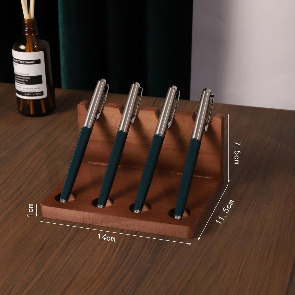 4/10 Slots Wooden Pen Holder Desk Organization Multifunction Office Desk Organizer Stationery Storage Pen Container School Use