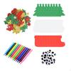 24 Pack Pumpkin Foam Stickers, Halloween Face Decoration Craft Kits, Party