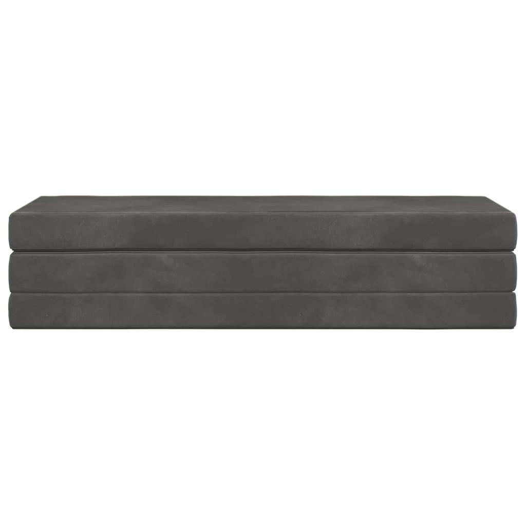Folding Sofa Bed 180 x 67 x 45 cm Dark Grey