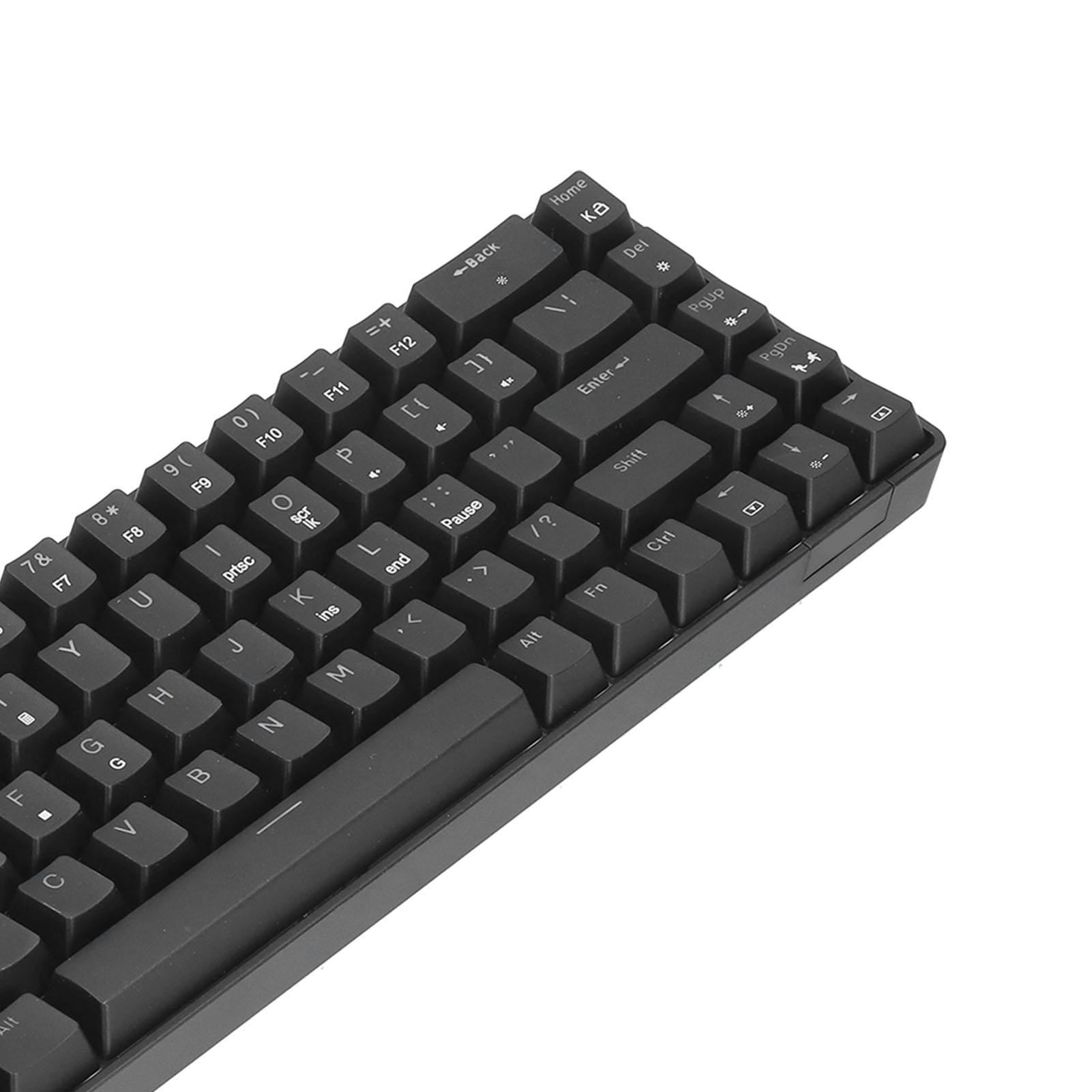 

Mechanical Keyboard Blue NKey Rollover Portable 68 Keys RGB Gaming Keyboard for Computer Notebook(Black Blue RGB Light )