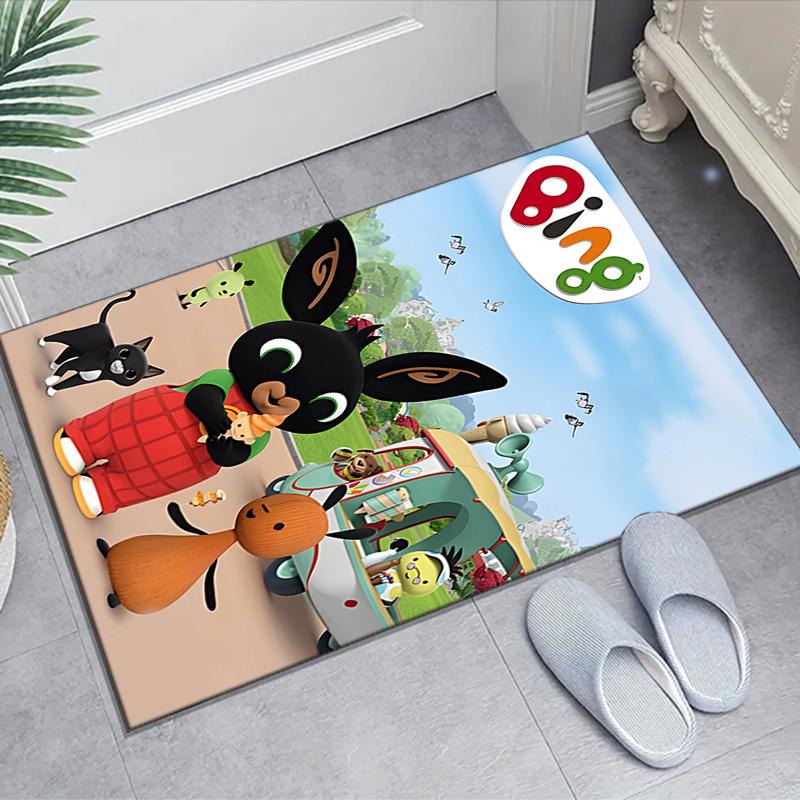 1pc Bing Bunny5 Design Area Rug - Non-Slip, Soft & Cozy Floor Mat for Living Room, Bedroom, Office - Indoor/Outdoor Decorative Carpet