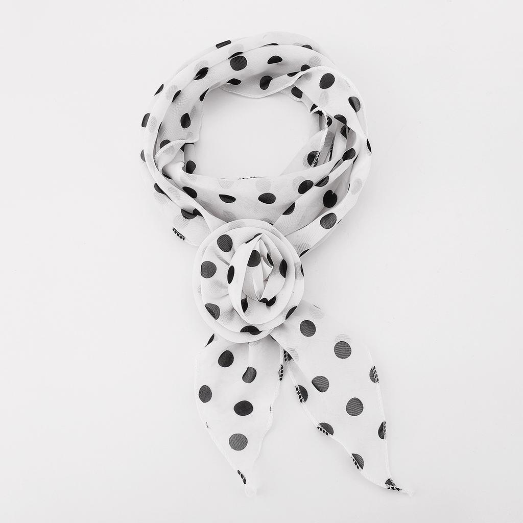 New Long Scarf High Grade Leopard Print Polka Dot Rose Fashion All Match Scarf Neck Decoration