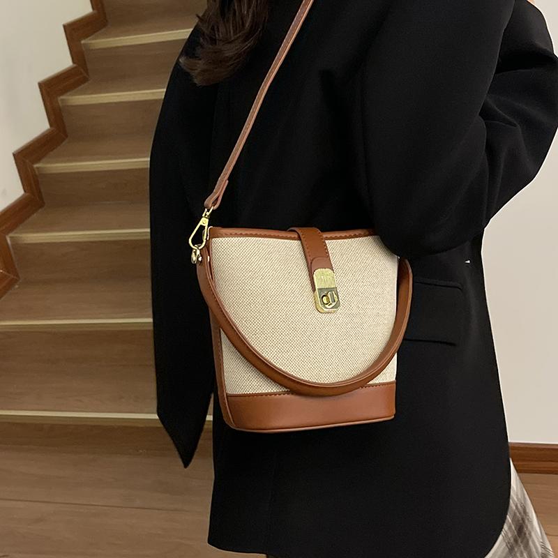 Fashionable Casual Women's Shoulder Bag, Retro Bucket Bag, Fashionable Crossbody Bag, Casual Handbag