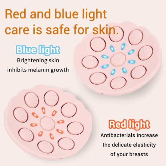 Wireless Breast Massager Soft Silicone Cup with Multiple Vibration Modes Portable Rechargeable Personal Care Device for Circulation Comfort