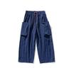 Retro Men's Wide Leg Pants Summer Plus Size Solid Color Pants