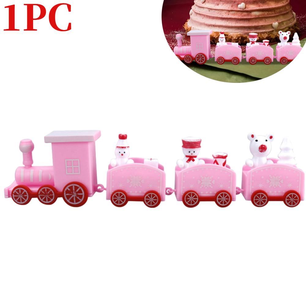 

Merry Christmas Train Ornament Christmas Decoration Wooden Train Cake Decor Props Xmas Navidad New Year Party Decor Gift for Kid